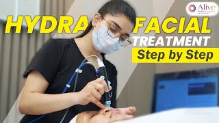 ✅HydraFacial Treatment Live 🔴 हाइड्रा फेश‍ियल Step by Step with Results  Alive wellness Delhi [upl. by Beetner]