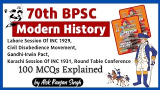 Complete Gandhian Era Part4  Moder History 100 MCQs Explained  70th BPSC Prelims  BPSC Simplified [upl. by Shirley]