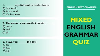 Mixed English Grammar Quiz [upl. by Ianthe]