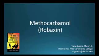 CC How to Pronounce methocarbamol Robaxin Backbuilding Pharmacology [upl. by Ahcarb]