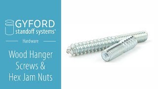 How To Install Wood Hanger Screws Using Hex Jam Nuts [upl. by Aylsworth]