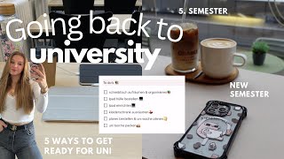 UNI  5 ways to get ready for the NEW SEMESTER  5 Semester  Studium  Tipps [upl. by Hizar419]