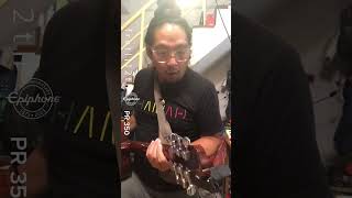 Epiphone  PR 350 fret12th guitar guitarrepair epiphoneguitar acousticguitar [upl. by Anertac]