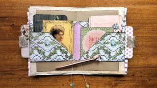 Easy MultiPocket from ONE 12x12 sheet of paper  Junk Journal [upl. by Enylcaj688]