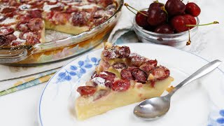 How To Make Classic Cherry Clafoutis  Easy Baked Custard Recipe [upl. by Adlen491]