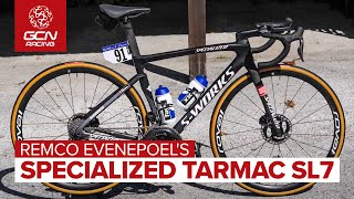 Remco Evenepoels Specialized SWorks Tarmac SL7  DeceuninckQuick Steps Lightweight Climbing Bike [upl. by Nyleda]