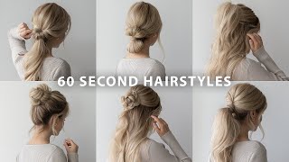 6 60 SECOND HAIRSTYLES ✨ Cute Hairstyles For Long Hair [upl. by Patten]