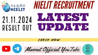 NIELIT Result Out 🔥nielit result [upl. by Enyad]