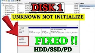 HDD unknown Not initialized in Windows 10 under Different Situations  MBR Rebuild Problem [upl. by Ahsiet]