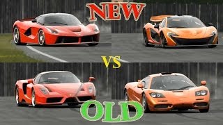 Top Gear  LaFerrari vs Ferrari Enzo vs McLaren P1 vs McLaren F1 around the Track [upl. by Aemat426]