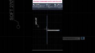 Autocad divide command with any block E17shortvideo autocadblocks shorts [upl. by Pruter]