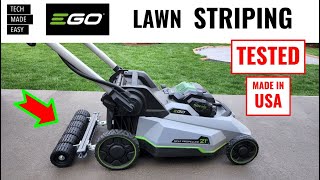 EGO Striping kit by Big League Lawns Review plus Demo and Setup [upl. by Nogem97]