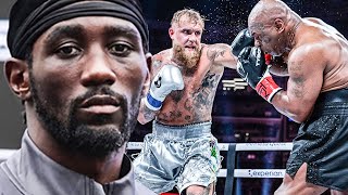 Terence Crawford REACTS to Jake Paul BEATING Mike Tyson quotIM JUST GLAD HE DIDNT GET HURTquot [upl. by Aninnaig]