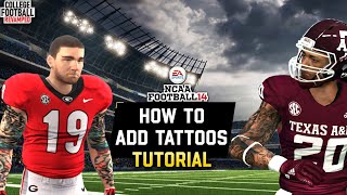 How to add Tattoos to your players in NCAA 14 CFB Revamped College Football Revamped Tutorial [upl. by Kolosick]