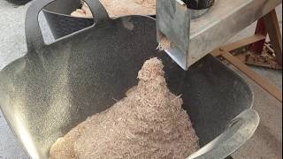 Processing Sawdust waste into Briquettes [upl. by Benioff]