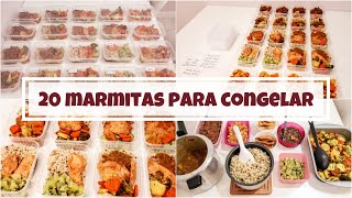 20 MARMITAS PARA CONGELAR  Como fazer e congelar marmitas saudáveis para 20 dias [upl. by Brody315]