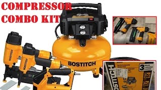 🔧UNBOXED Bostitch 3 Tool compressor and nailer stapler kit first impressions [upl. by Aicemed]