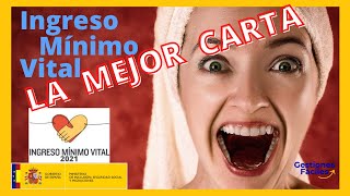 🚀👨La MEJOR CARTA del Ingreso Minimo Vital ♥♥  Solicitud APROBADA [upl. by Lalita]