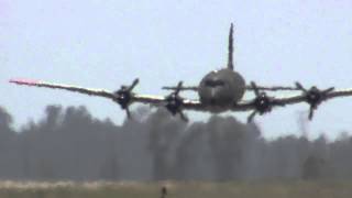 Douglas DC4 low pass with a North American B25 Mitchell [upl. by Corinna]