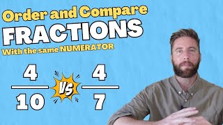 How to QUICKLY order and compare FRACTIONS with the same NUMERATOR [upl. by Ayn]