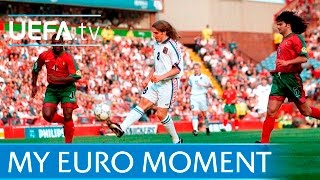 Karel Poborský on lob  Czech Republic v Portugal at EURO 96 [upl. by Mirth970]