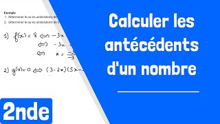 Comment calculer un antécédent par une fonction [upl. by Ellenet]