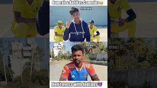 Don’t mess with Bumrah and Kohli😅Pat Cummins vs India😎 shorts cricket [upl. by Ingham729]