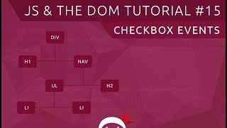 JavaScript DOM Tutorial 15  Checkboxes amp Change Events [upl. by Airemahs]