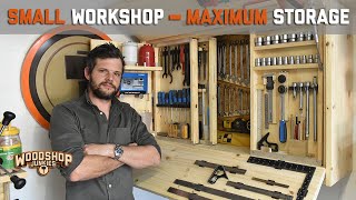 Ultimate DIY Tool Storage For Small Garage Workshops  Workshop Organizer [upl. by Dorina]