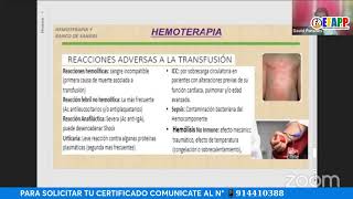 𝗖𝗨𝗥𝗦𝗢 𝗚𝗥𝗔𝗧𝗨𝗜𝗧𝗢HEMOTERAPIA Y BANCO DE SANGRE [upl. by Vergil670]