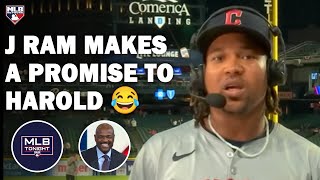 José Ramírez interview after forcing Game 5 in ALDS  MLB Tonight [upl. by Idnak]