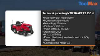 Zahradní traktor MTD SMART RE 130 H ToolMaxcz [upl. by Jones]