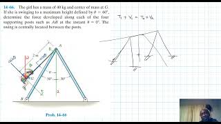 14–66 Kinetics of a Particle Work and Energy Chapter 14 Hibbeler Dynamics Benam Academy [upl. by Salaidh351]