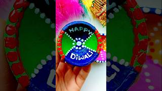 DIY beautiful diya 🪔 decoration idea💡art diwalidecoration diwali ytshorts shortfeed shorts [upl. by Brandais]