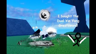 I bought the new DUAL YIN YANG GREATSWORD in roblox blade ball [upl. by Porte566]