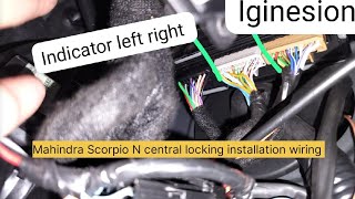 Mahindra Scorpio N  Scorpio N central locking wiring installation [upl. by Hotchkiss]