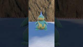 Shiny Totodile evolves into Shiny Croconaw pokemon pokemonlegendsarceus [upl. by Ijies931]