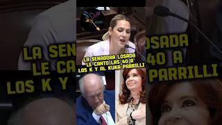 LOSADA LE CANTÓ LAS 40 A LOS KUKAS EN EL SENADO argentina casta cristina milei [upl. by Aihsikal]