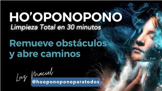 HOOPONOPONO LIMPIEZA TOTAL de energía negativa remover obstáculos abrir caminos 30 minutos [upl. by Esbensen]