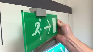 EN7010 FE XBLOCK Fire Exit Sign  by Signbox Ltd [upl. by Ayital]