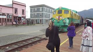 Fam Alaska Bound 240823 Carcross BC Canada Train 3790 [upl. by Stesha]