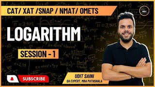 Logarithm Basic to Advanced  Session 01  CAT  OMETs  Udit Saini [upl. by Ellinej505]