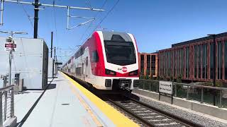 Caltrain Stadler KISS EMU Departing Hillsdale [upl. by Ailemrac]