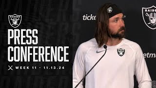 Gardner Minshew Presser  111324  Raiders  NFL [upl. by Evonne]