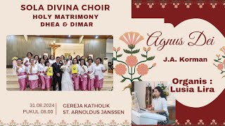 SOLA DIVINA CHOIR Agnus Dei  JA Korman  Organis  Lusia Lira [upl. by Llenaj]