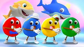 Baby Colorful Shark  Learn Colors with Donuts  Nursery Rhymes amp Kids Songs  BabyBus [upl. by Branen]