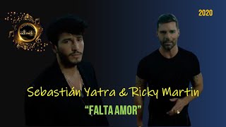 Sebastián Yatra Ricky Martin  Falta Amor Letra e Tradução em Português [upl. by Ner597]