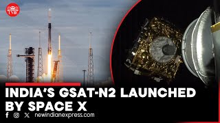 SpaceX launches ISROs GSATN2 communication satellite into orbit [upl. by Ytrebil]