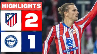 ATLÉTICO DE MADRID 2  1 DEPORTIVO ALAVÉS I RESUMEN LALIGA EA SPORTS [upl. by Yespmed]