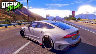 FUGA INSANA COM NOVO AUDI RS7 2020 GTA V MODS [upl. by Lavery]